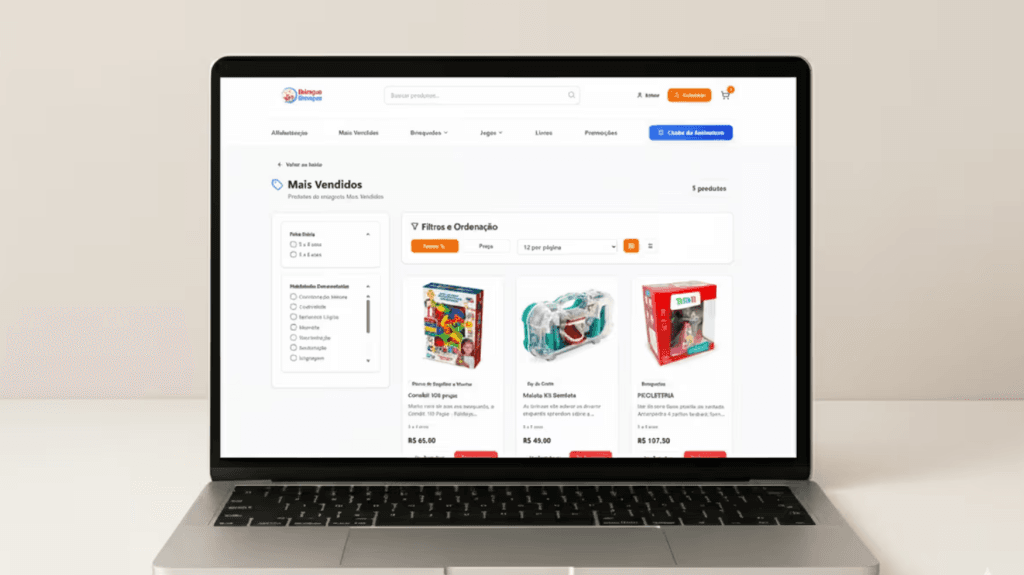 E-commerce Brinque Brinque — brinquedos pedagógicos